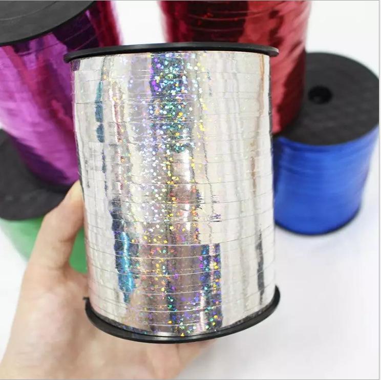 Laser-Plated Embossed Aluminum Ribbon for Birthday Party Balloon Decoration (500 Yards)