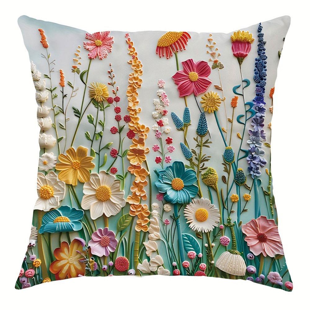 Wunderschöner Frühling auf Kissenbezügen Schlafzimmer Sofa Dekoration Polyester Kissenbezug mit Reißverschluss