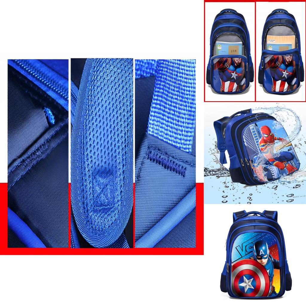 Marvel Avengers Kids Backpack Set With Iron Man Captain America Spider-man Perfect For Any Adventure!