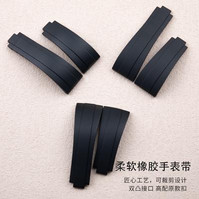 Rubber Short Buckle Watchband 20/21mm Fit for Rolex Daytona Submariner Role OYSTERFLEX Yacht Master Small Wrist Silicone Strap