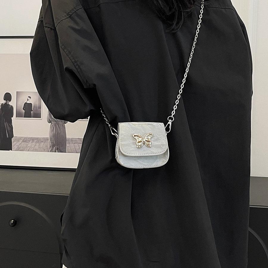 Премиум маленькая сумка женская летняя новая мини помада косая сумка популярная бабочка — фото 3