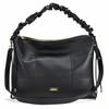 Barcos Stitch Design Leather Premium Cowhide Black Handbag, Women's, 2-Way, Handbag/Shoulder Bag, Leather, Square,