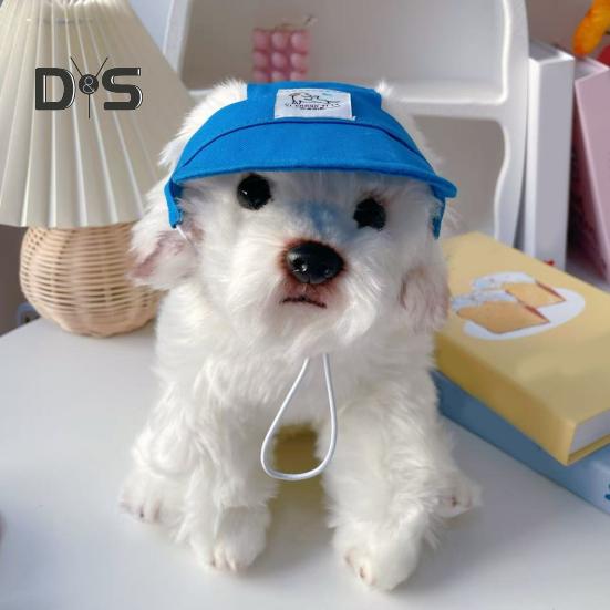 Haustier-Baseballkappe mit Ohrlöchern, verstellbarer Sonnenschutzhut für Hunde, Sommer-Schirmkappe für kleine und mittelgroße Hunde und Katzen