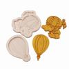 4pcs 3D Cloud Balloon Silicone Mold 3D Fondant Mold DIY Cake Resin Ornament Mold