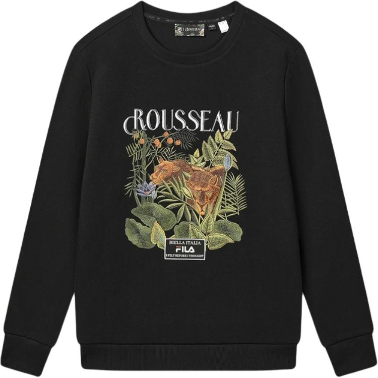 

Fila X Rousseau Серия Heritage Модный Удобный Пуловер с Круглым Вырезом с Длинным Рукавом Толстовка Мужская толстовка Черный F11M448212F-BK M