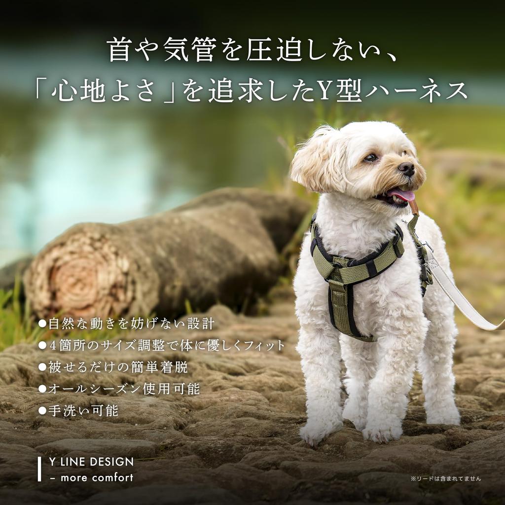 BowNya Cauda Dog Gentle on the Leather for Tracheal Metal Suitable for and Large Dogs KOKOCHI Sand XS Size [Veterinarian Recommended] Harness, Neck,