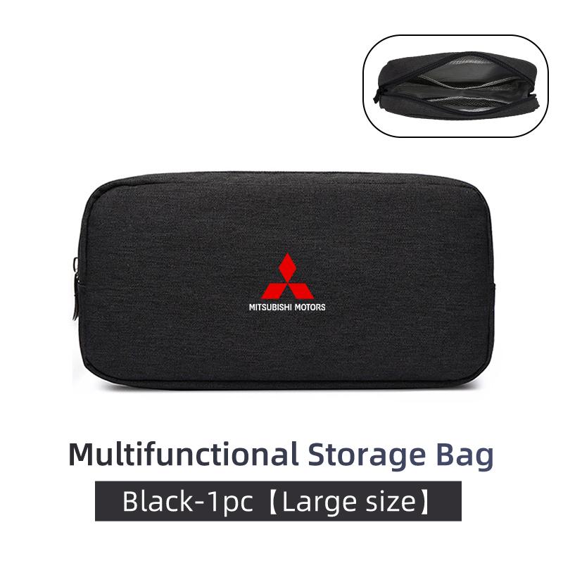 Car Digital Storage Bag USB Gadget Anti-dust Cable Pouch For Mitsubishi Outlander Pajero Sport Lancer EX ASX L200 Eclipse