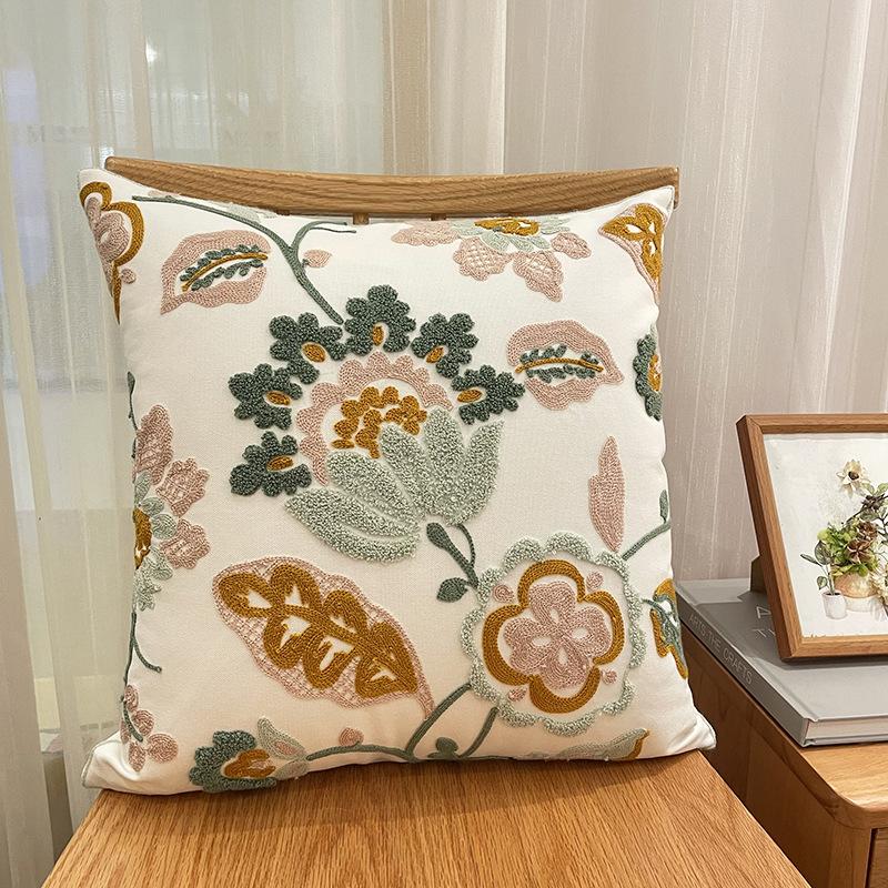 Nordic Ins Klein Frisch Einfach Bestickt Kissen Bouquet Kissenbezug Wohnzimmer Sofa Kissen Schlafzimmer Kissen
