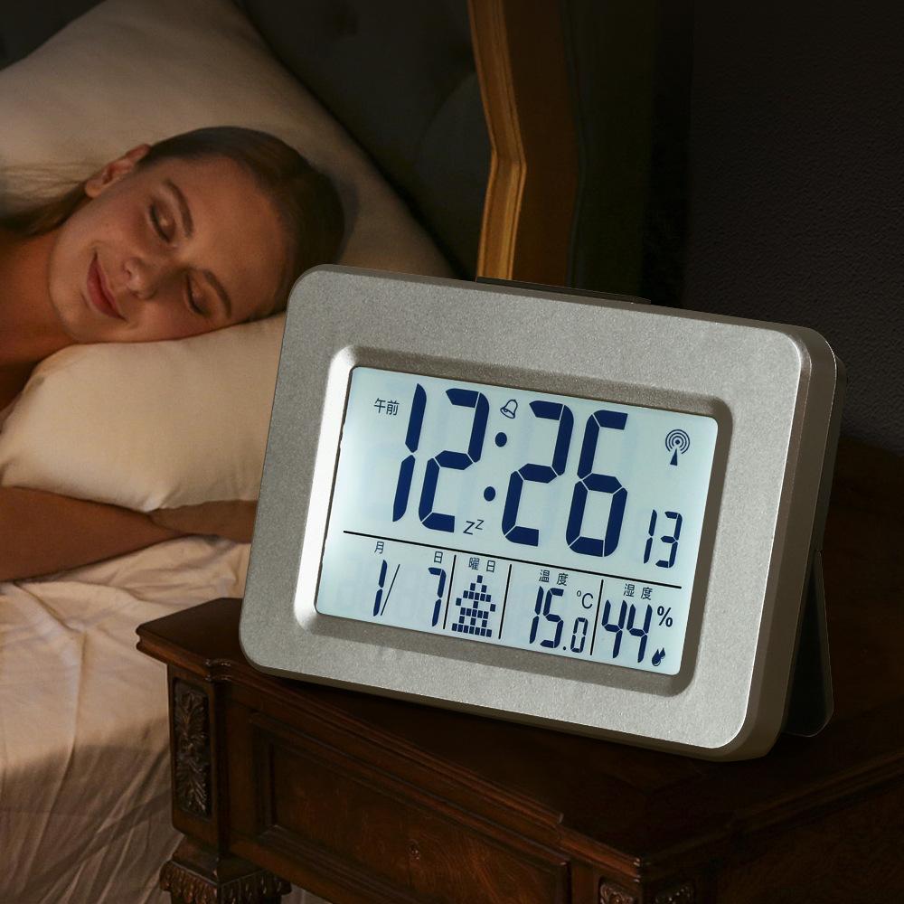 Automatic Calibration Intelligent Electronic Backlight Night Light Clock Snooze Alarm Clock Temperature and Humidity Perpetual Calendar