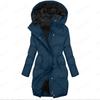 Womens Winter Thick Warm Hooded Cotton Coat With Fleece Lining Streetwear Style Slim Fit Outerwear