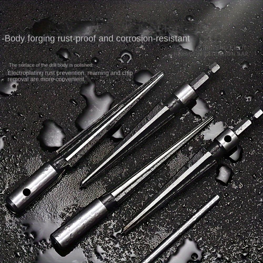 1 Set Hand Woodworking Taper Reamer, T-shaped Taper Reamer Drill Bit Hard Alloy Hole Expanding And Opening Dual-use Taper Reamer