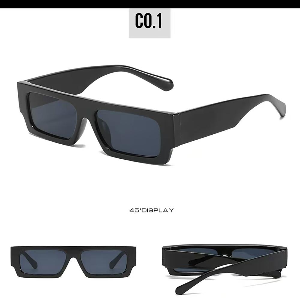 Fashionable Square Small Frame Sunglasses for Men and Women, Minimalist Street Photography Sunglasses