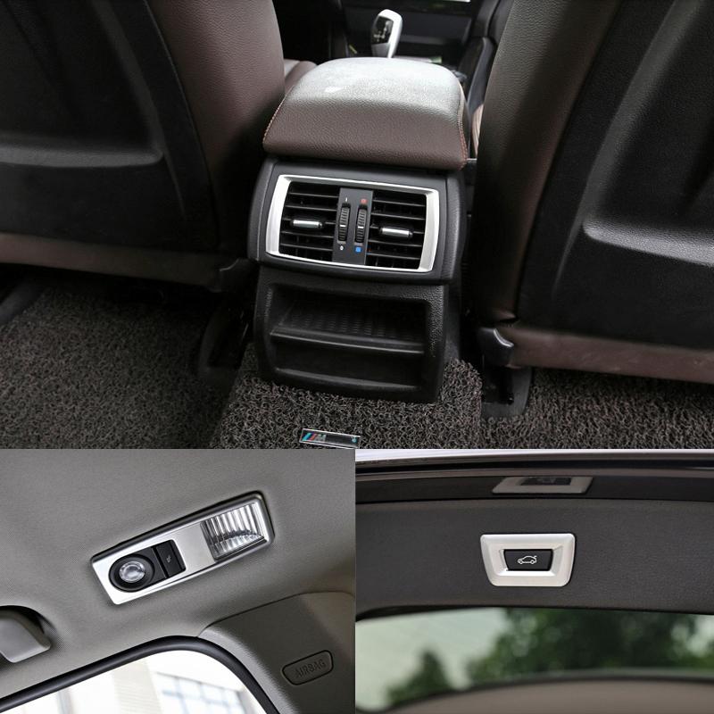 BBJS7 Accessories for BMW X3 X4 F25 F26 Car Inner Gearshift Air Conditioning CD Panel Door Armrest Cover Trim Decorative Car Stickers