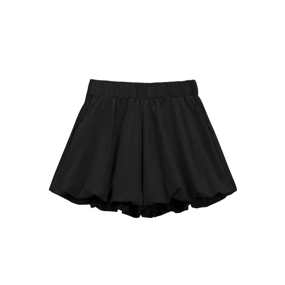 Women's High-Waist Tulip Culottes - Summer 2024 Five-Point Lantern Trousers