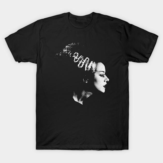 

Men Black Print T-shirt Vintage Bride Of Frankenstein No-Cut Transfer Paper Print Cotton Tshirt - Men s Summer Cotton Graphic... S разноцветный