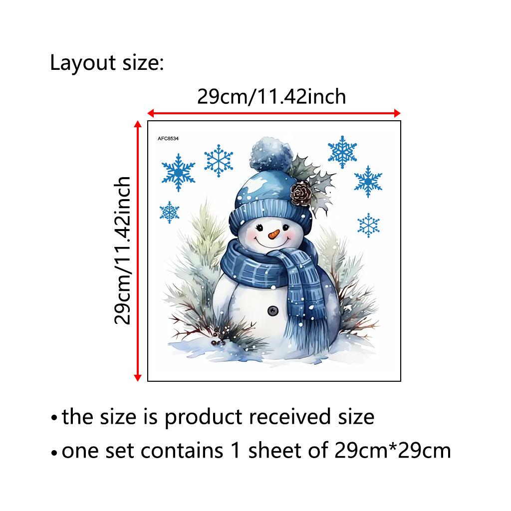 Santa Claus PVC Toilet Sticker - Self-Adhesive Christmas Bathroom Decoration (Model AFC8507)