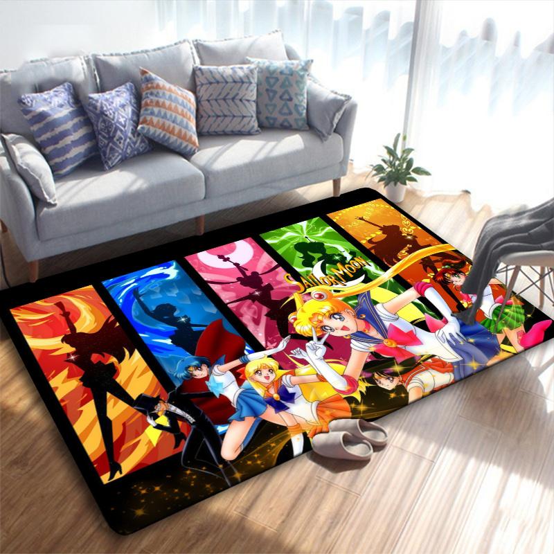 Saylor-moon Anime Carpet Rug for Living Room Bedroom Home Sofa Decoration,Kids play Non-slip Floor Mat