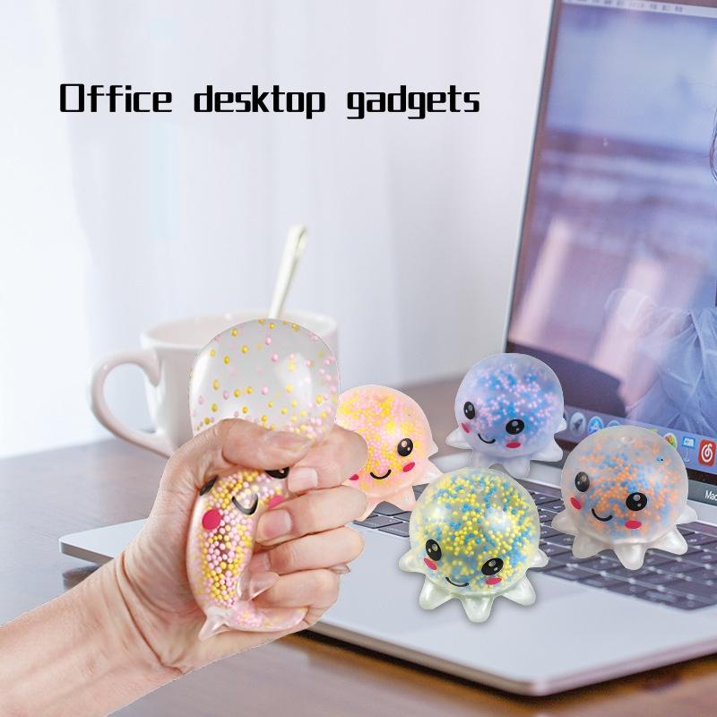 Light Up Octopus Stress Ball Fidget Toy Sensory Squeeze Toys For Anxiety Relief, Autism Christmas Birthday Gifts Party Favor