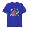 Cute Cartoon Bumblebee Raspberry Wild Floral Nature Print Casual T Shirt vintage Washed Stylish Unisex Stretched Versatile
