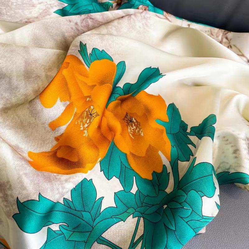 Women S Long Silk Like Scarf Summer Beach Sun Protection Fashion Scarf
