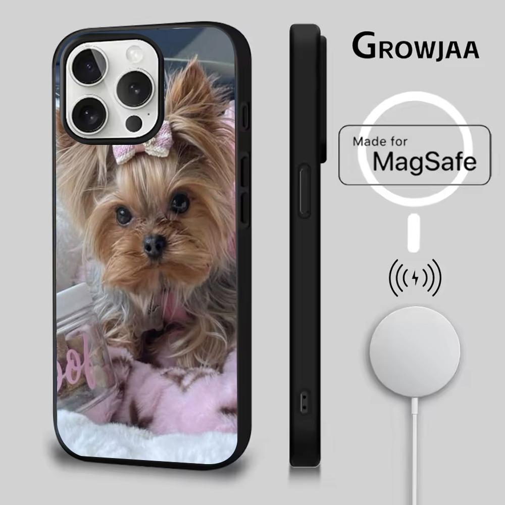 Yorkshire Terrier Dog Phone Case For iPhone 16e,16,15,14,13,12,11,Plus,Pro,Max,Mini Magsafe Magnetic Wireless Charging