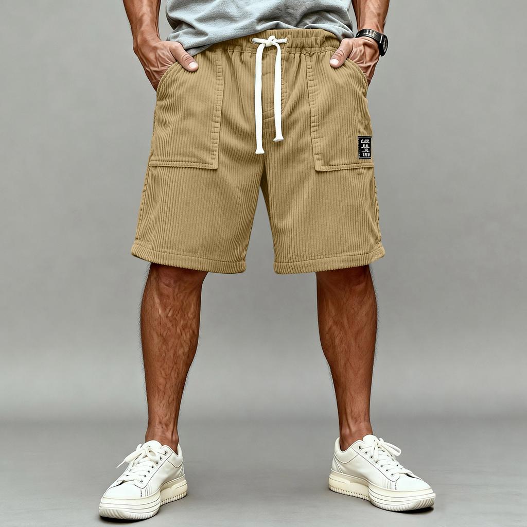 Herenkleding Shorts Casual Katoen Trekkoord Taille Heren Katoenen Shorts 5 Inch Binnenbeenlengte Shorts Heren Heren Strandshorts voor Mannen Zomerstijl
