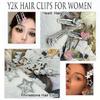 Mode 2000er Haarspangen Set mit 25 Metall Sternen-Haarnadeln mit Fransen für Damen Mädchen Trendiger Look