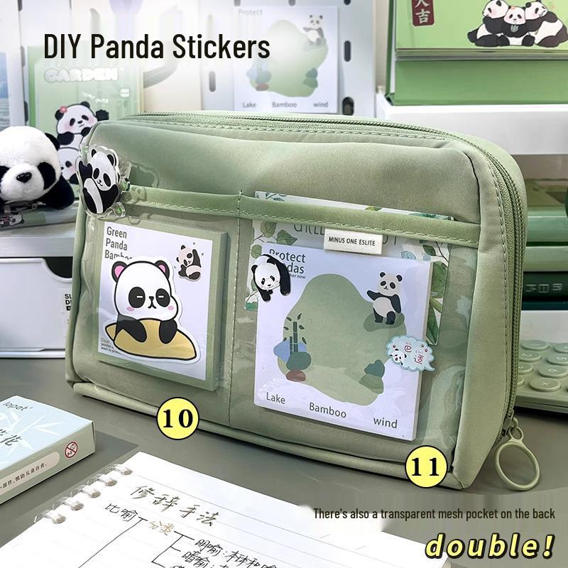 Panda 12-Fächer-Federmäppchen: Super große Schreibtischbox für Jungen & Mädchen - Süß für die Mittelschule