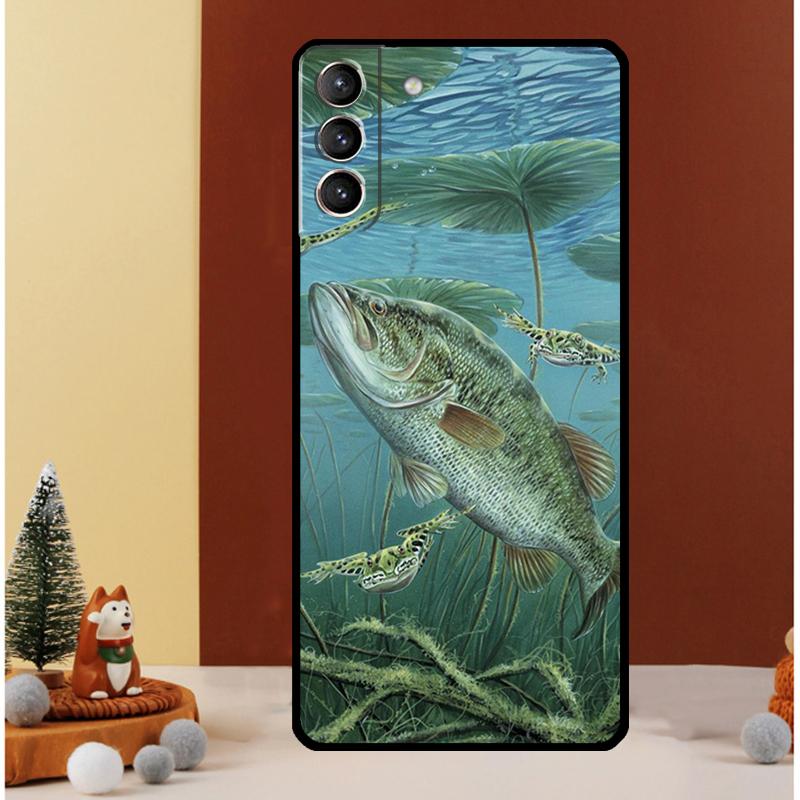 Bass Fishing Lake Fisherman Case For Samsung Galaxy S25 S26 Ultra S21 S22 S20 S23 S24 Ultra S10 Plus S25 FE Cover Funda