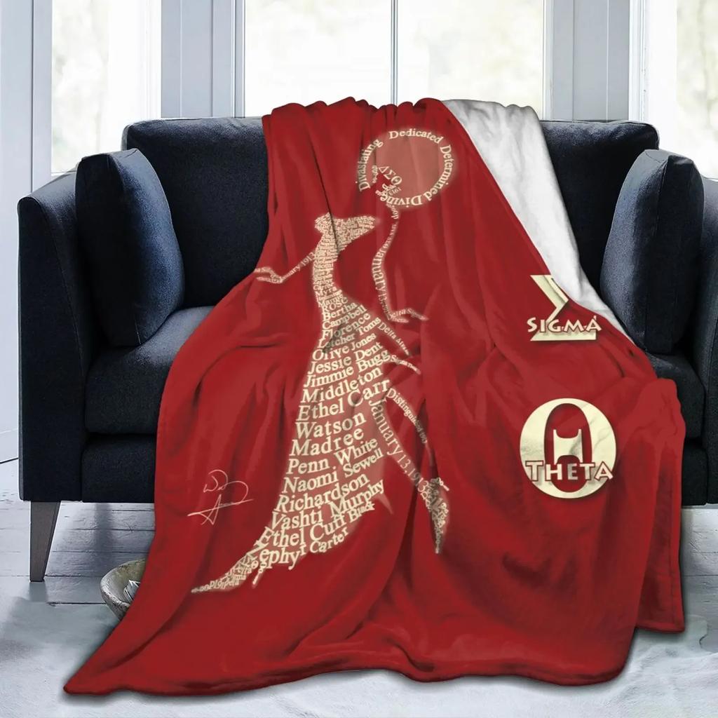 3D Print Delta Sorority Sigma Theta Dst Blanket Sofa Cover Throw Blanket Fleece Tapestry Warm Bed Blankets For Bedroom Couch