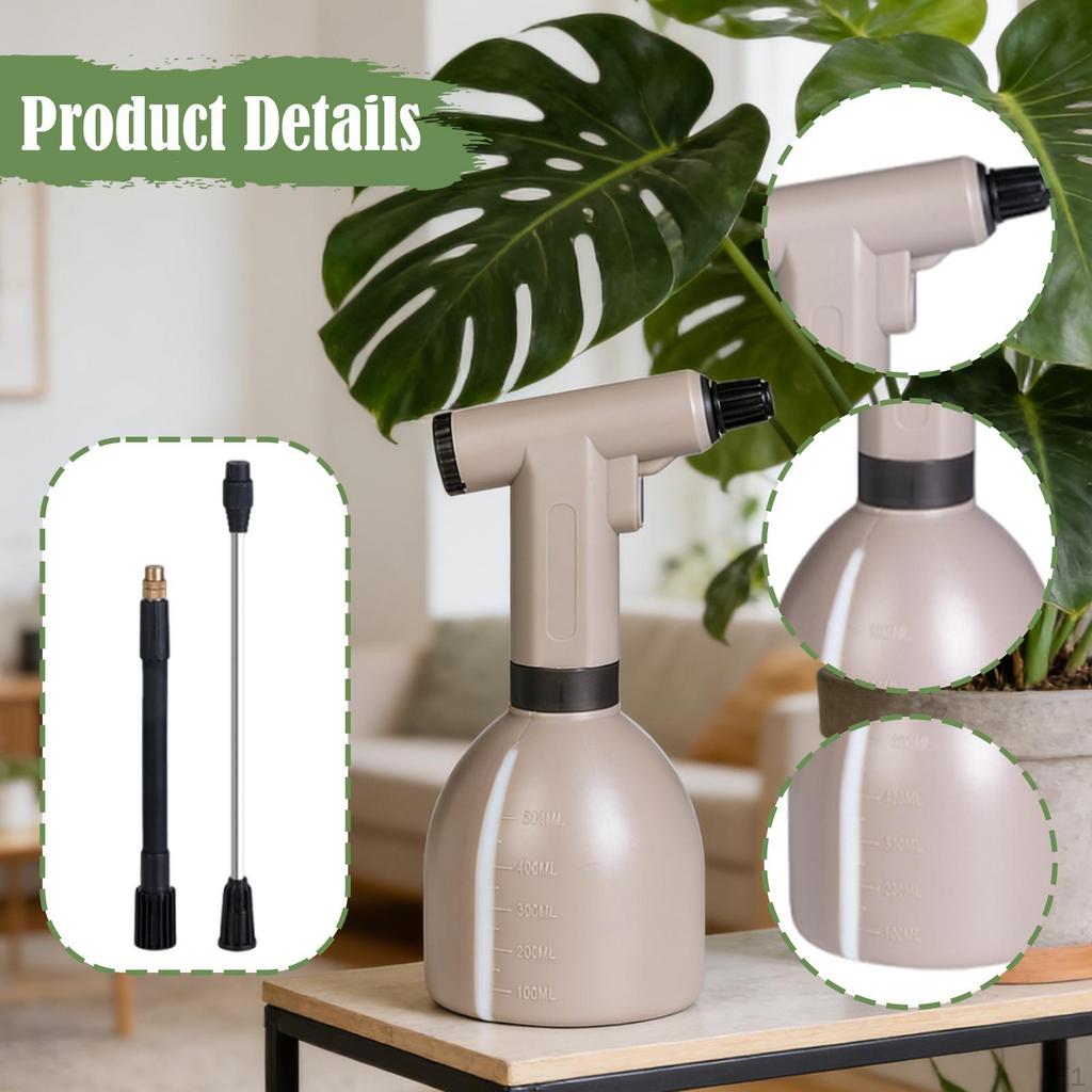 Electric Watering Can Sprayer Foam Convenient Versatile 500ml Automatic Spraying for Yard
