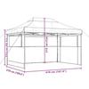 VidaXL Tente de réception pliable escamotable avec 3 parois latérales, tente, tente à auvent, auvent de gazebo, tente 4005017