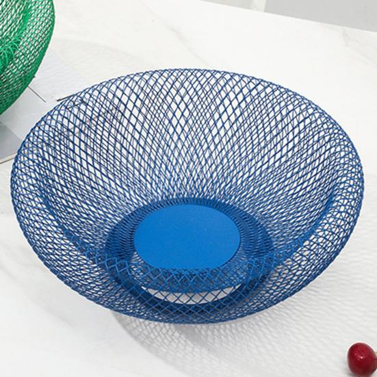 Ciotola per Frutta con Scolapiatto Piano di Lavoro Cucina Conservazione Frutta Cesto Grande Capacità Filo di Ferro Snack