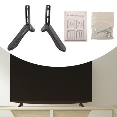 Lot de 2 supports de table pour téléviseur, pour la plupart des téléviseurs, pieds en PP