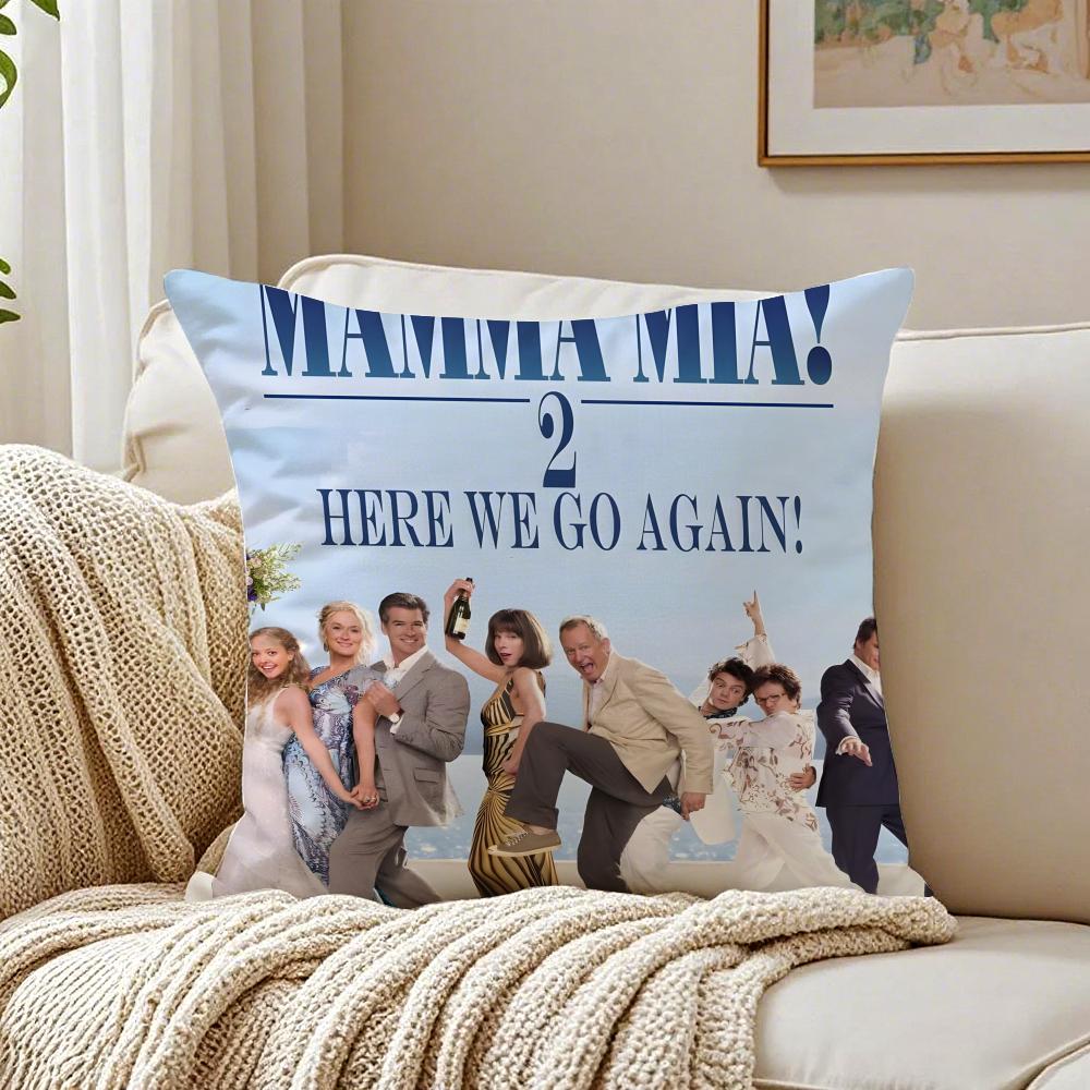 Divertente Cuscino Decorativo Film Musicale M-Mamma M-Mia Federa in Lino Morbida Per Divano Letto Arredamento Casa