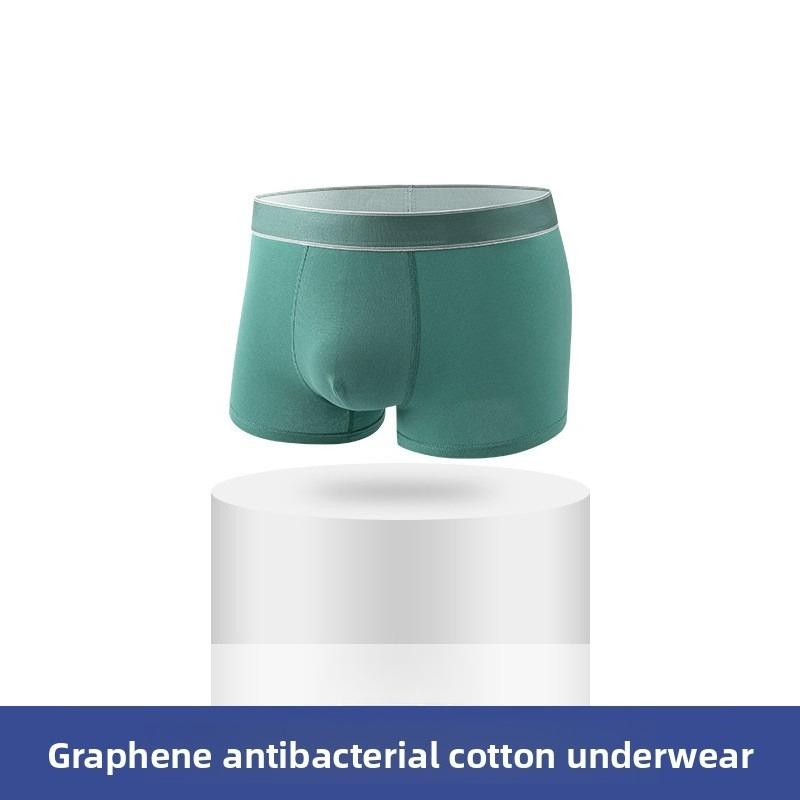 Men's Spring and Autumn Simple Pure Cotton Antibacterial Breathable No Trace Four Corners Underwear