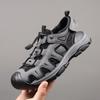Water-Resistant Men's Sandals Leather Buckle Outdoor Shoes Breathable Sole for Beach/Hiking/Travel Men Sneakers