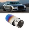 Stainless Steel Car Modified Exhaust Tip Muffler Pipe Rear Tail Throat Titanium Blue 62mm   2.4in