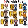 Hot Naruto  Anime 9PSC set  Trendy PVC Toy Itachi Sasuke Kakashi Gaara Series  Desktop Ornament kid Toy  Christmas Gift