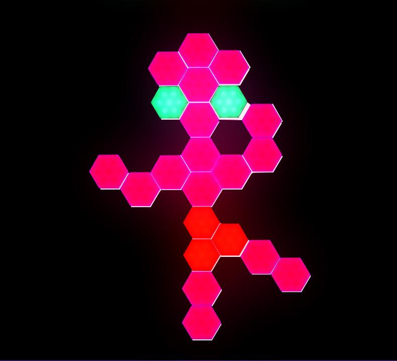 Smart RGB Music Rhythm Light: Color-Changing E-sports Atmosphere Quantum Honeycomb Light