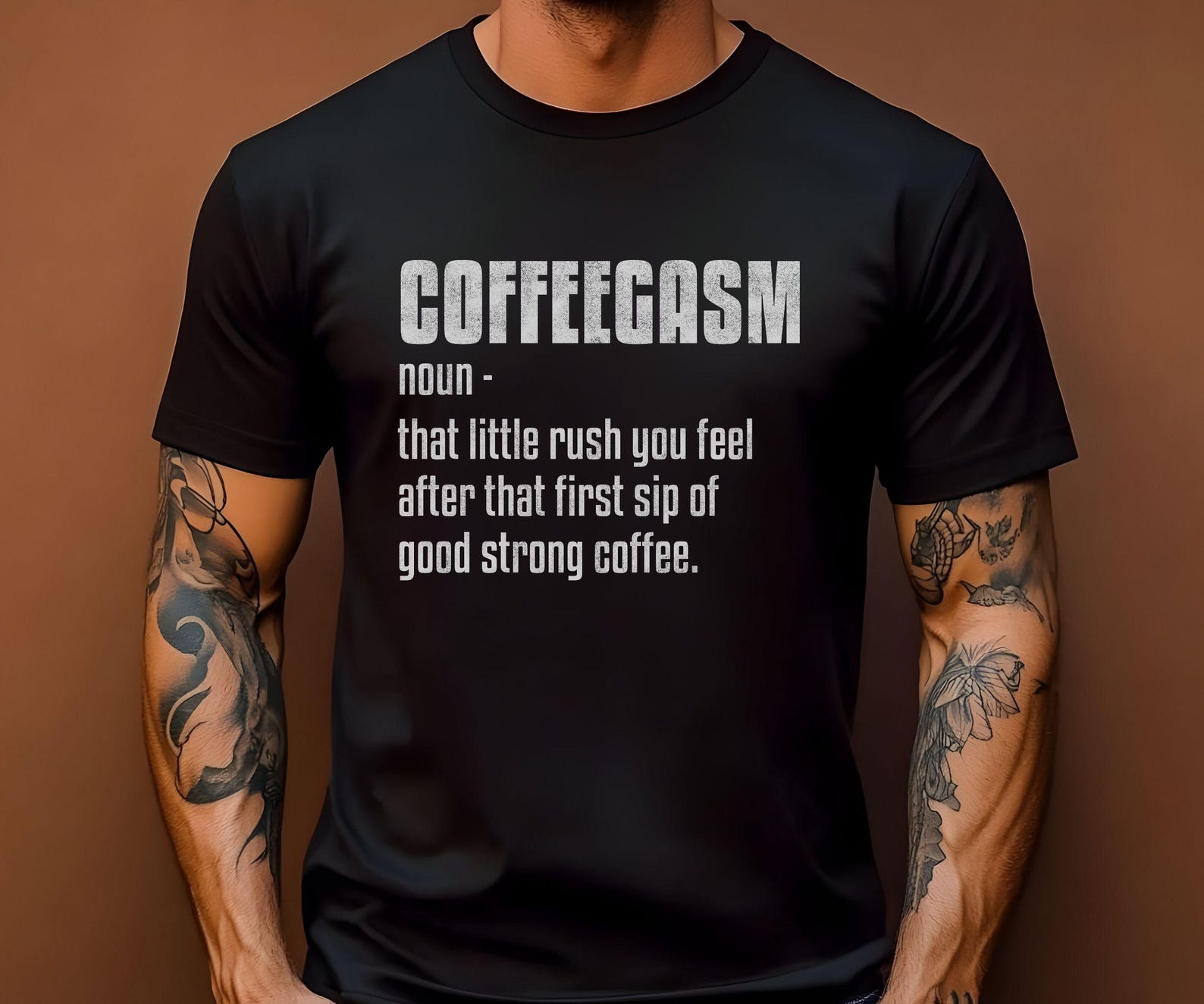 Funny Coffee Shirt, Coffeegasm Definition T-Shirt, Coffee Lover Gift, Caffeine Addict Tee, Morning Coffee Humor, Barista Shirt coffeeholic XL
