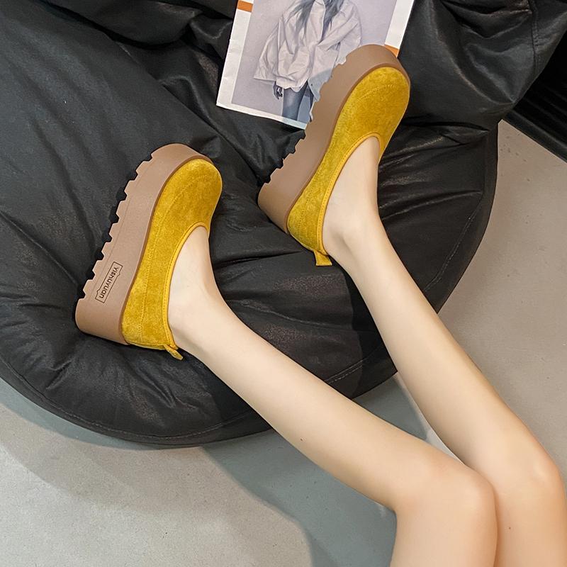 Thick-Soled Women's Platform Loafers Women  Loafers Casual High Heels Sneakers Shoes