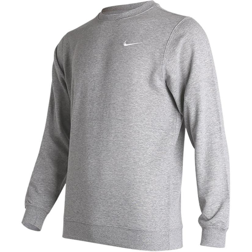Nike Club FT French Terry Round Neck Pullover Gray Men's AA3178-063