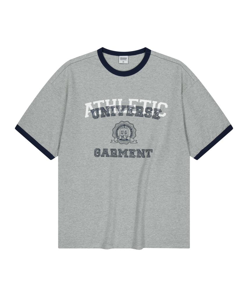 Yunibeoseugameonteu Ug Athletic Ringer T-Shirt_Melange Grey