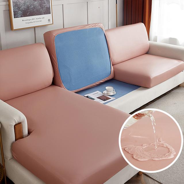 Waterproof Pu Leather Sofa Cushion Cover For Living Room Furniture Protector Stretch L-Shaped Corner Armchair Sofa Slipcovers