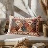 Home Decor Colorful Ethnic Pattern Cushion Suitable For Sofa Bedroom Car Pillow Cover Cushion Rectangular Back Cushion