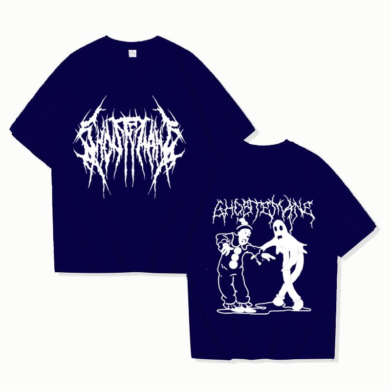 New Ghostemane Double Sided Print T-shirt Men Women Fashion Hip Hop Metal Gothic Rock T Shirt Oversized Loose Streetwear Top