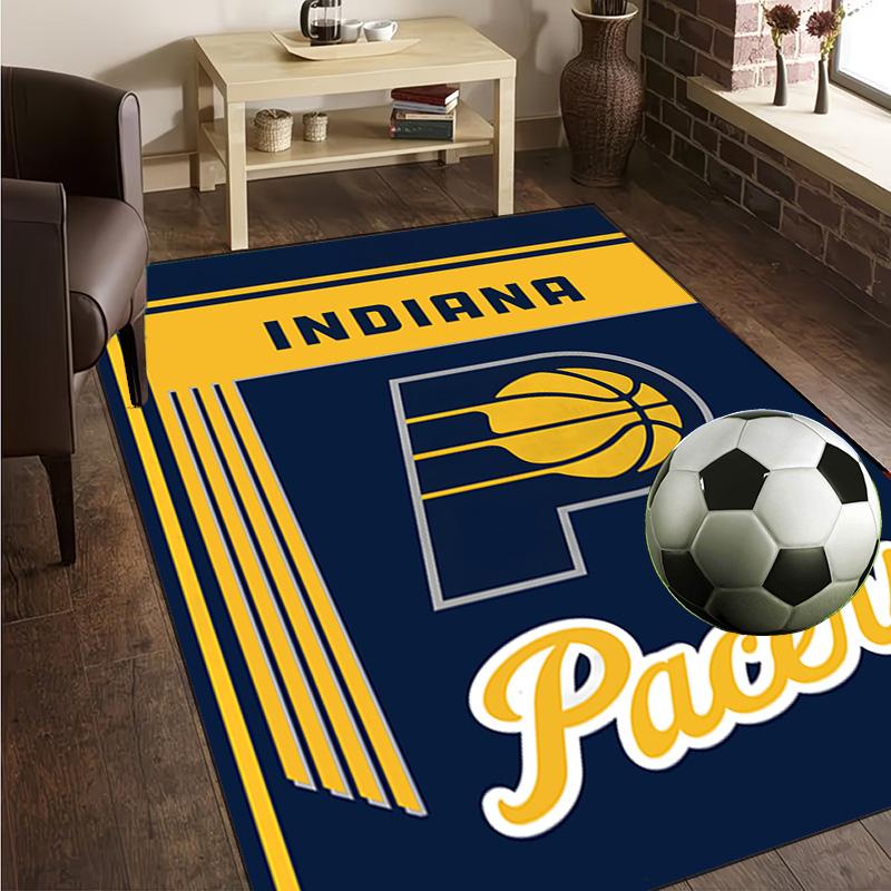 Pacers Basketball Team Rug Office Carpet Non-Slip Mat, Chair Rug Floor Covering for Gaming, Bedroom, Living Room , Home Decor Christmas Gift