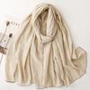 Unisex Cottonlinen Feeling Scarf Shawls Women Solid Color Soft Oversized Warm Shawl Scarf Vacation Beach Scarf