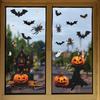 Halloween Pumpkin Bat Castle Glass Windows Home Atmosphere Decoration Static Window Stickers